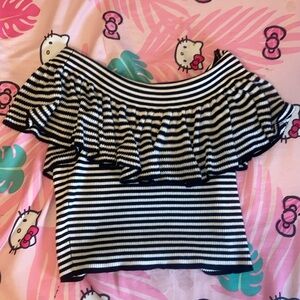 l.a hearts, vintage striped shirt, size ( large)
